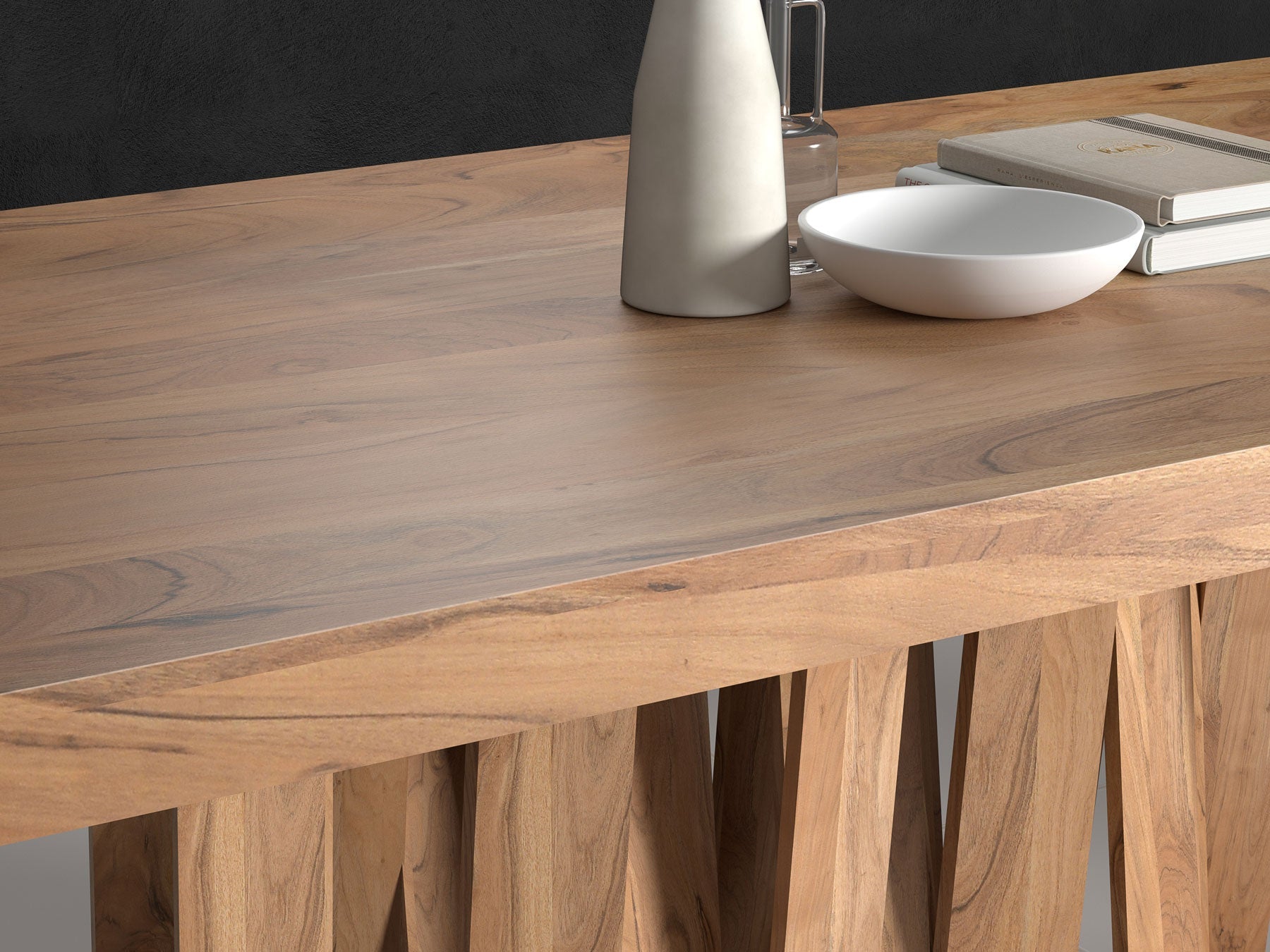 6-8 Seater dining table, solid acacia wood