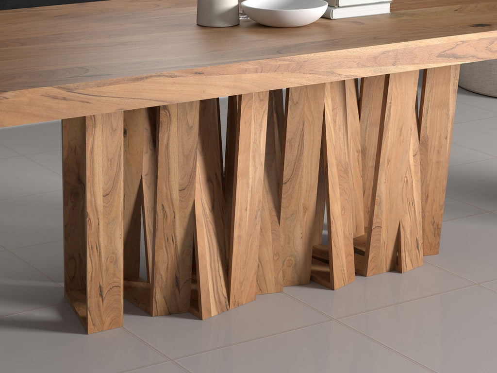 6-8 Seater dining table, solid acacia wood