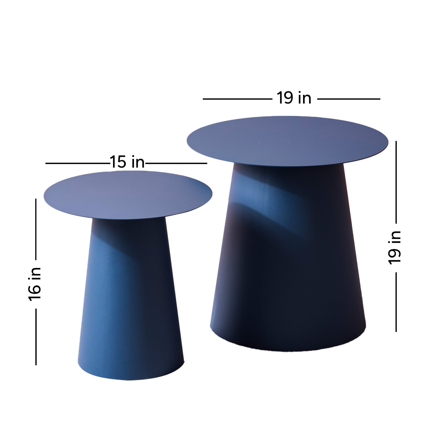 Blue Canyon Metallic End Table Set of 2 | Nestroots