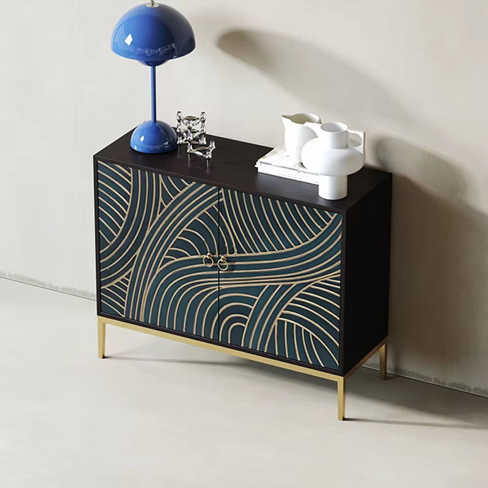 Elegant Golden Patterned SideBoard