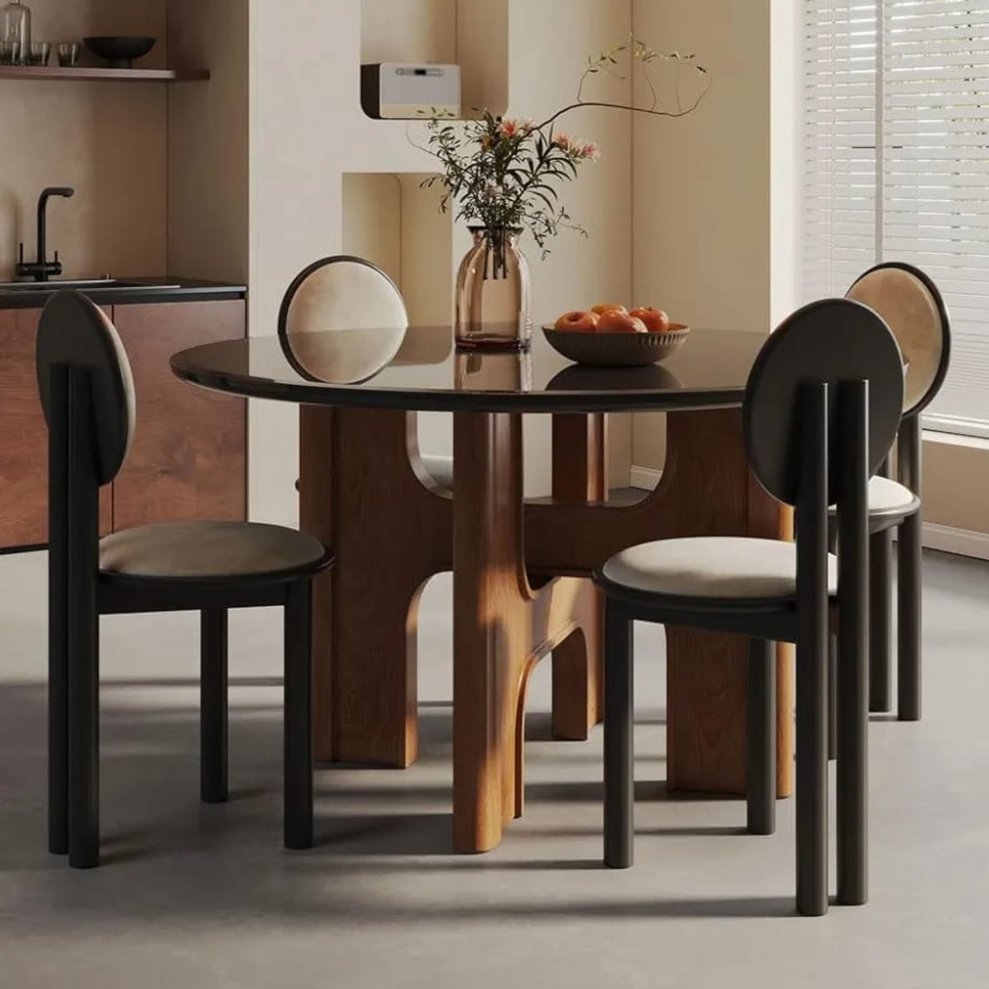 Graham Glass-Top Dining Table Set