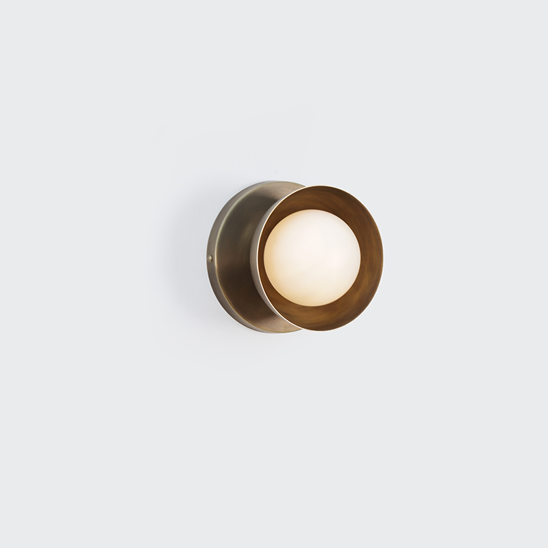 Dew Wall Sconce Small Brass Dome