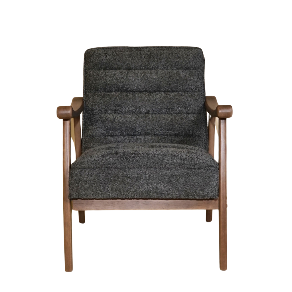 Rhea Bouclé Armchair - Grey
