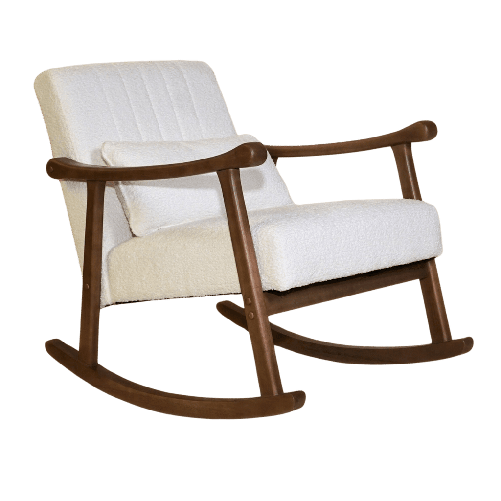 Astra Bouclé Rocking Chair - White