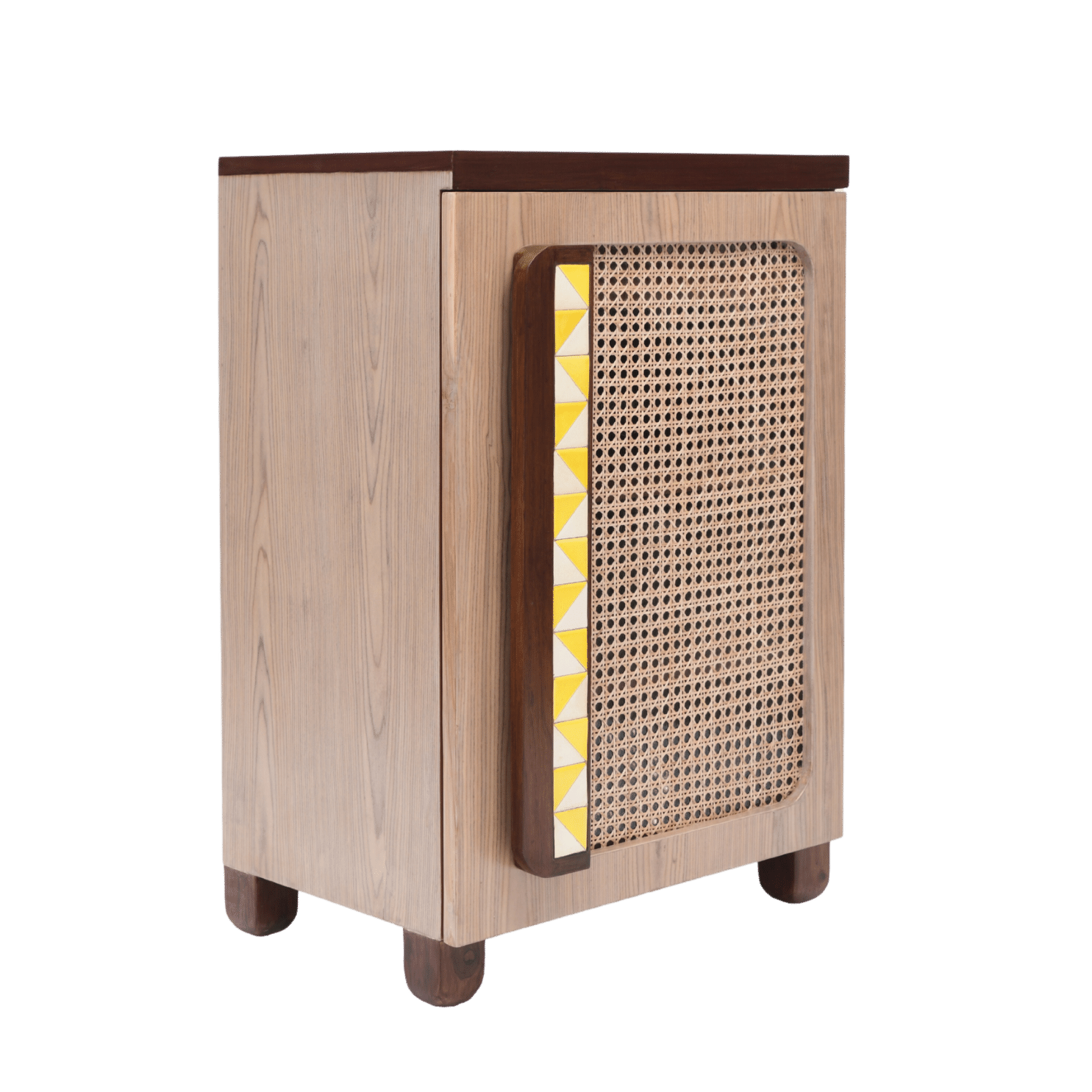 Cocoa Cane Single Door Cabinet
