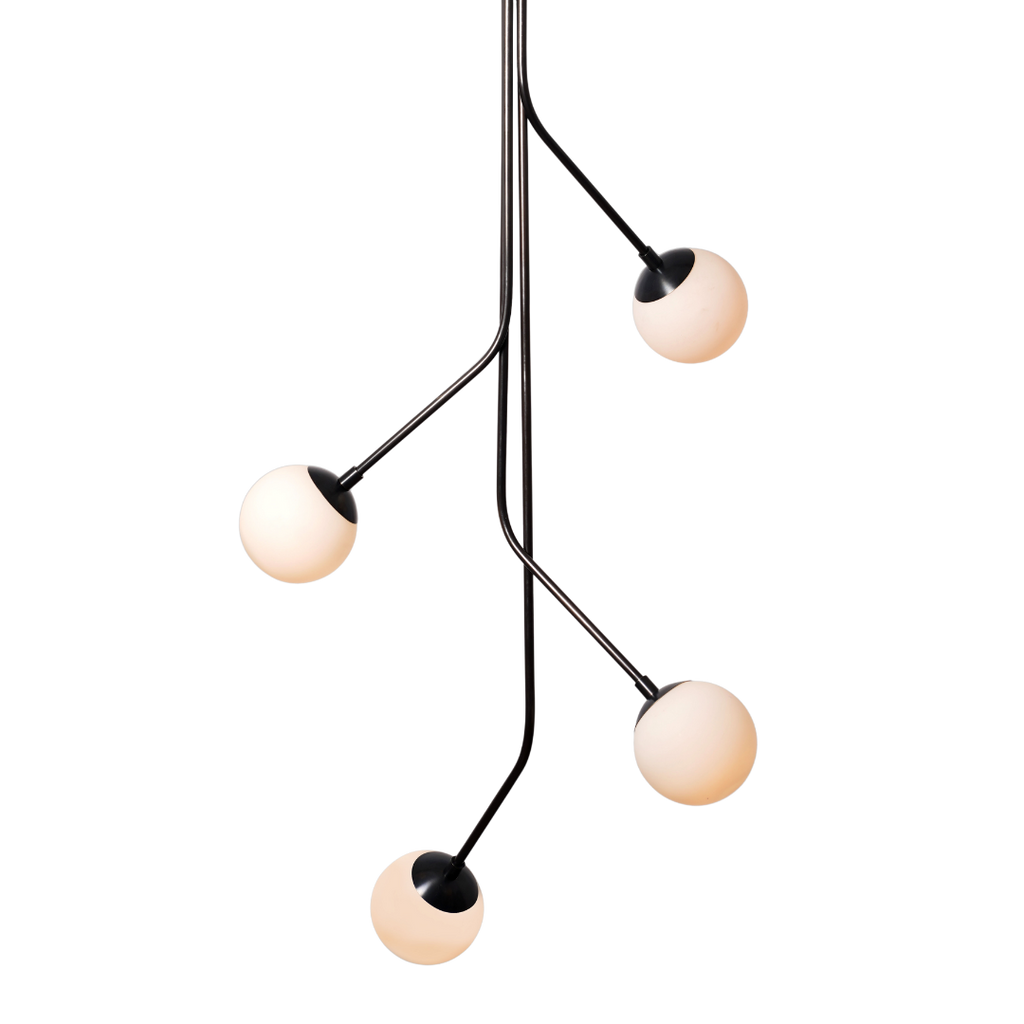 Rhythm Four Glass Globe Pendant