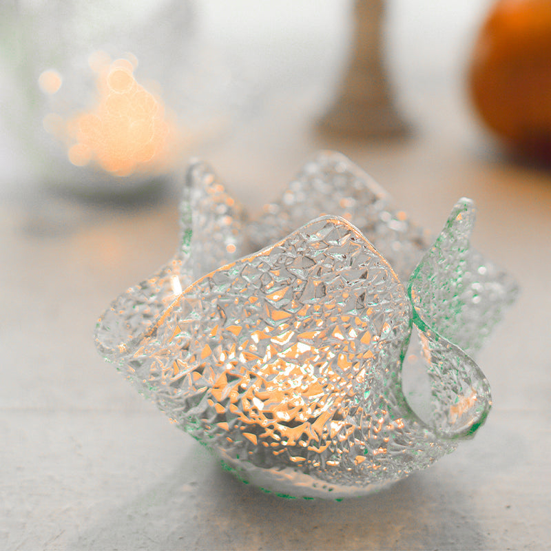 Crumpled Clear Votive