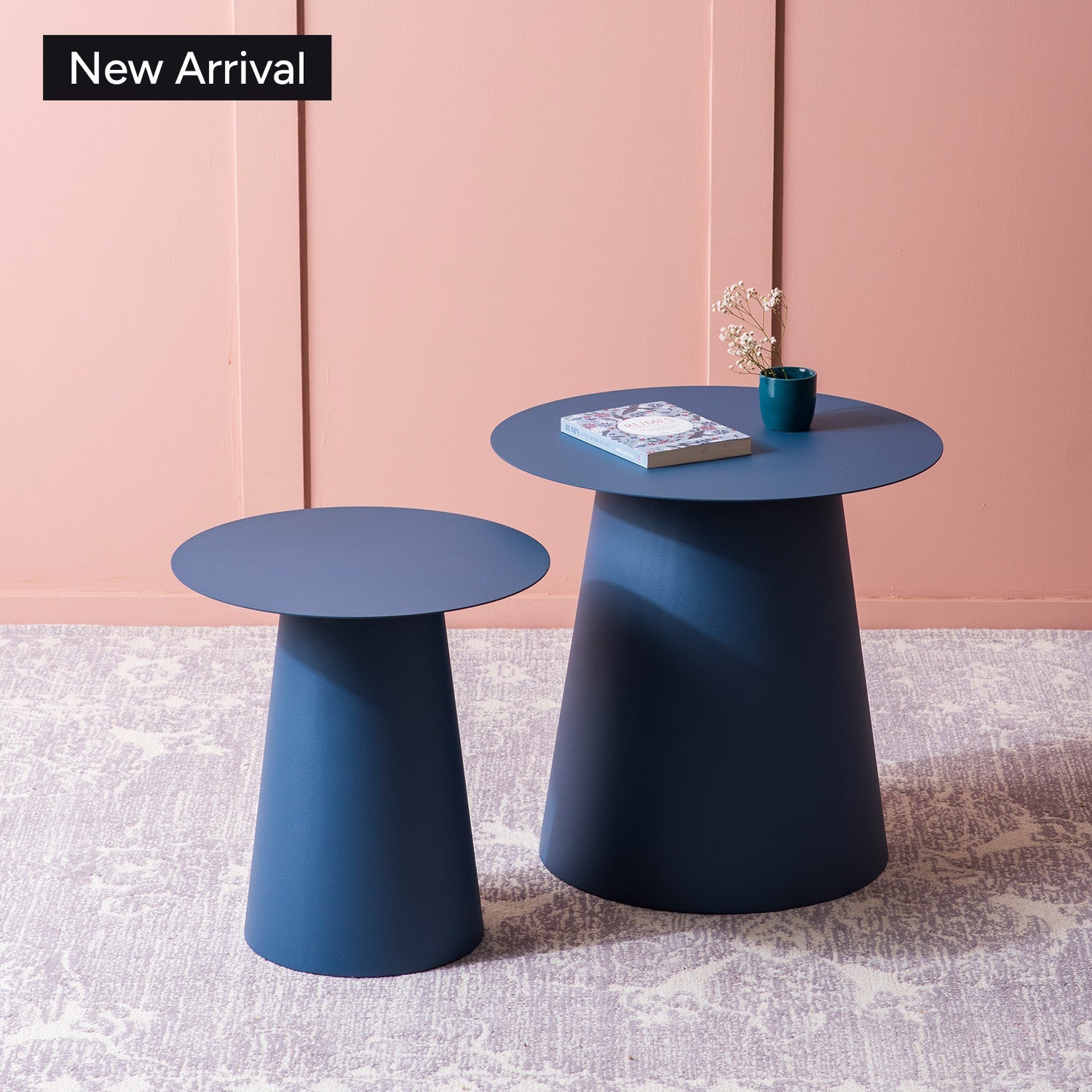 Blue Canyon Metallic End Table Set of 2 | Nestroots