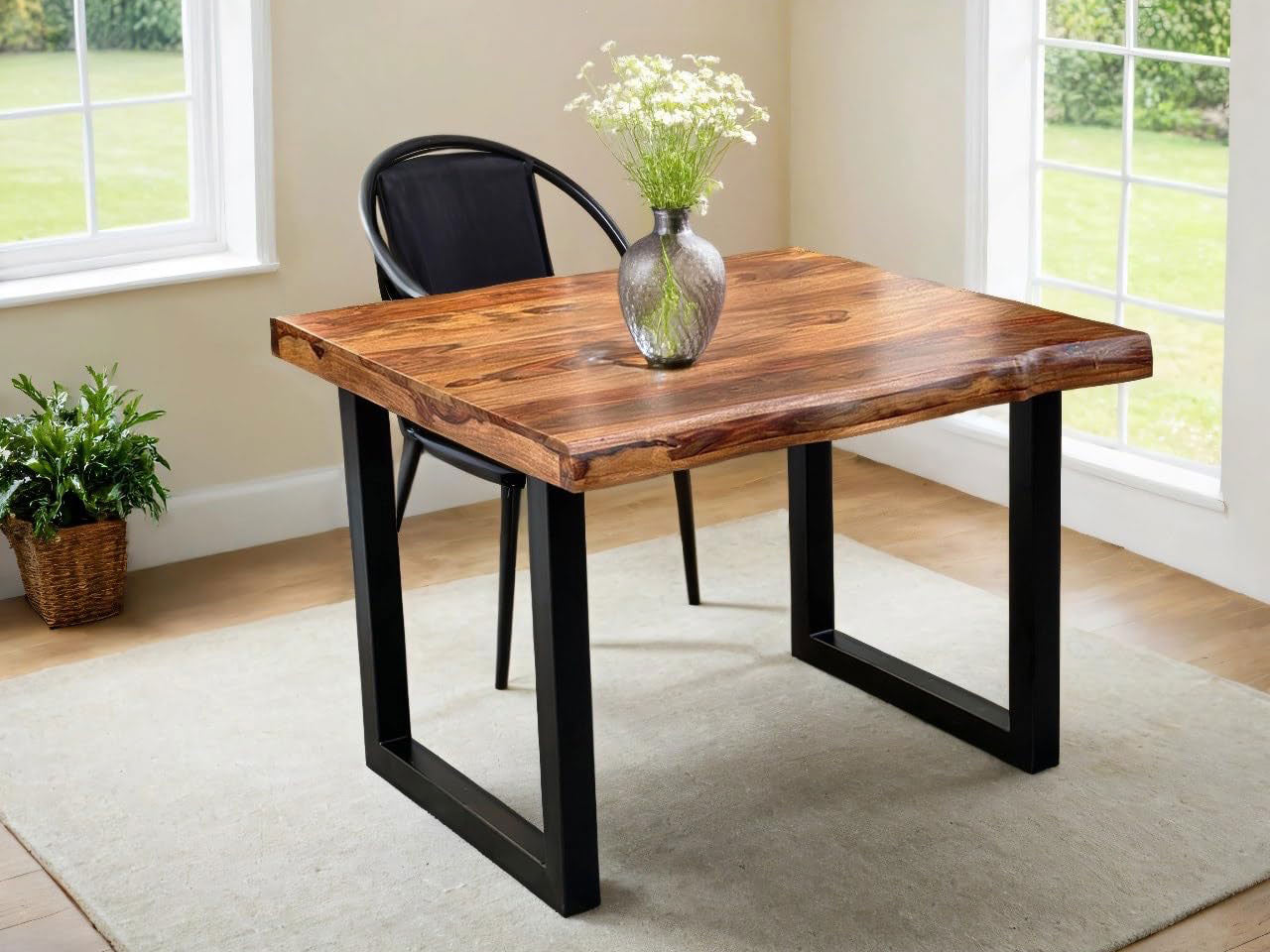 4 Seater dining table, solid sheesham wood