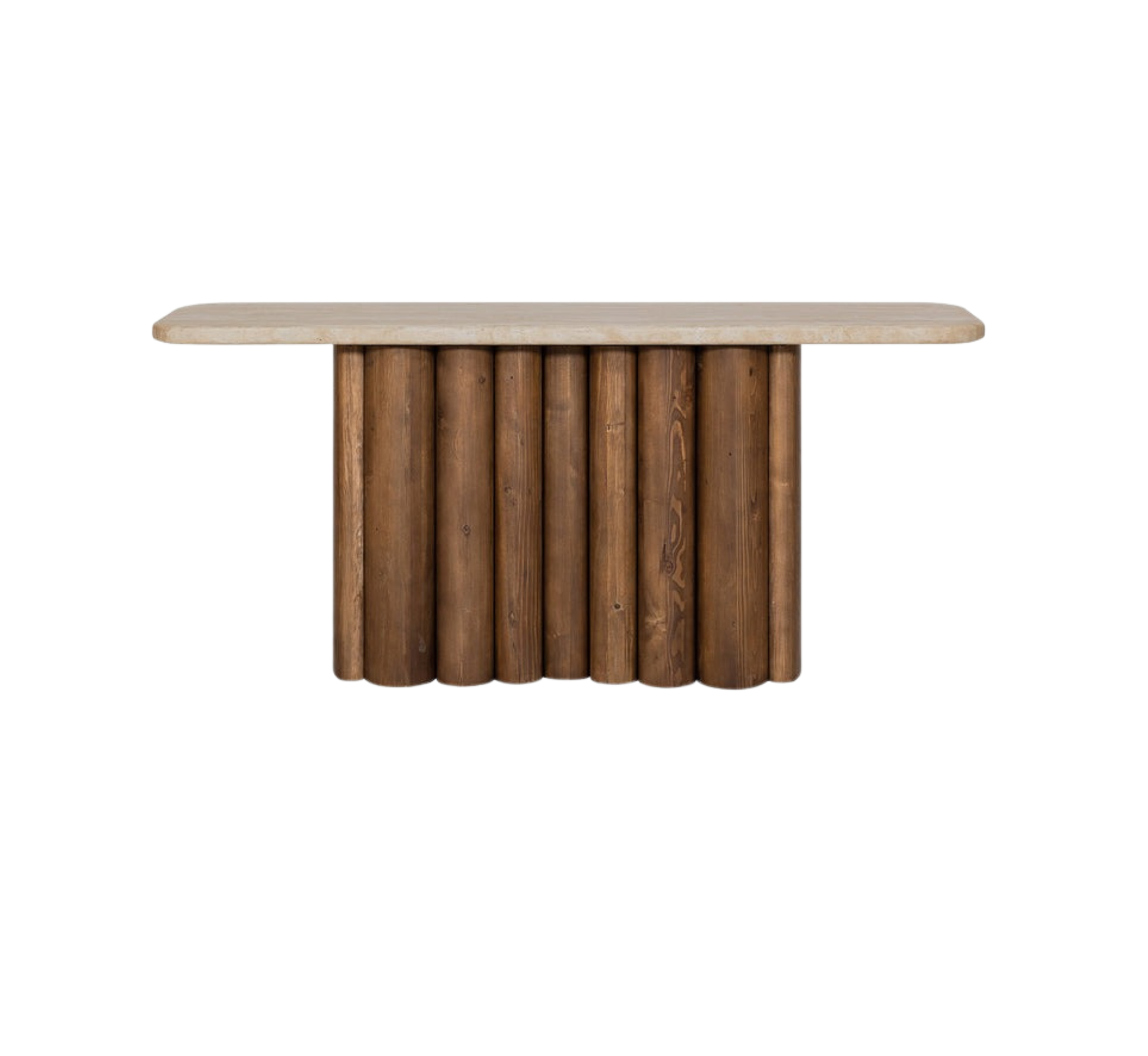 Sculpted Wooden Console Table