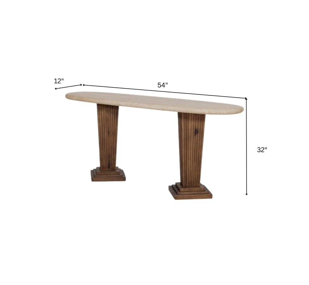 Roman Wooden Console Table