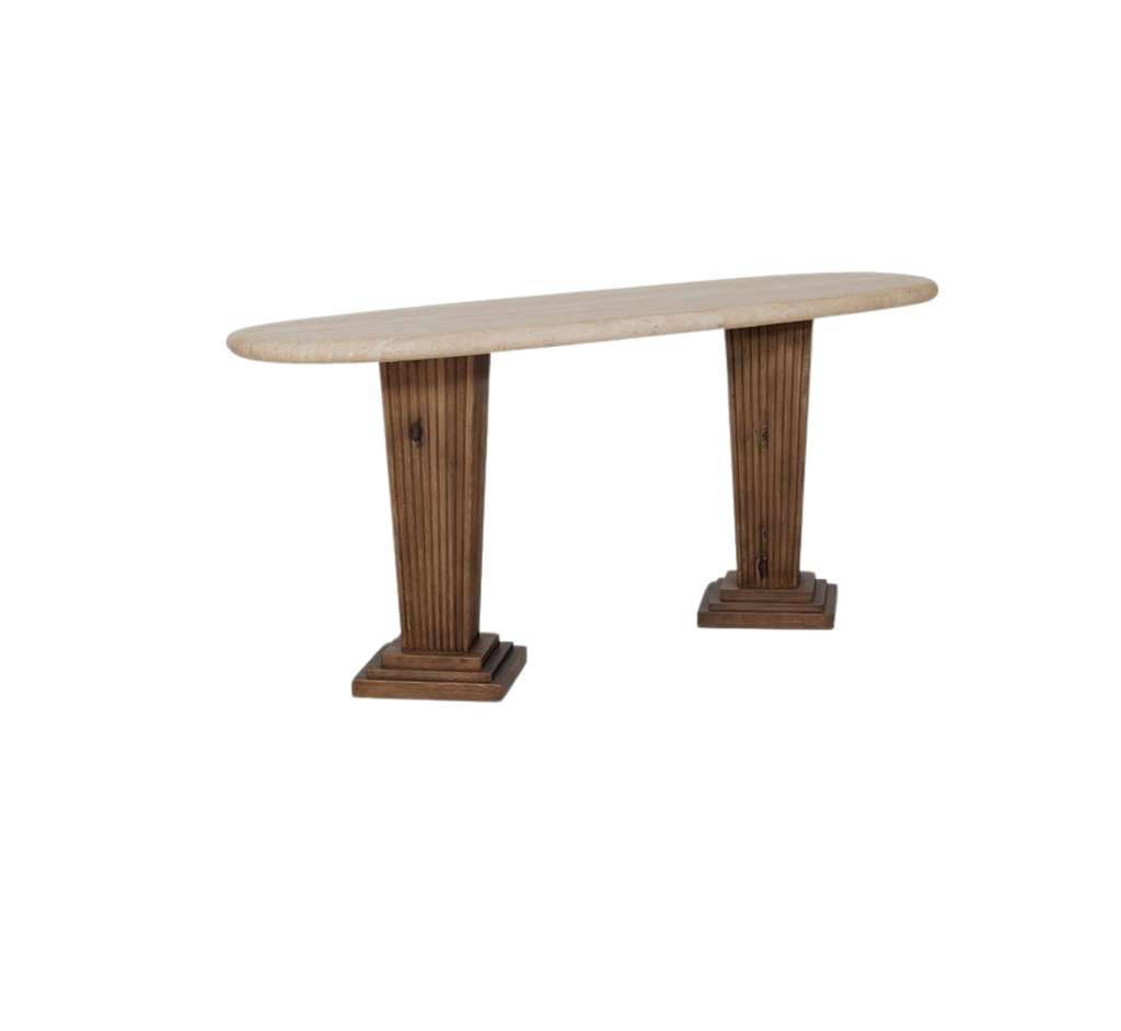Roman Wooden Console Table