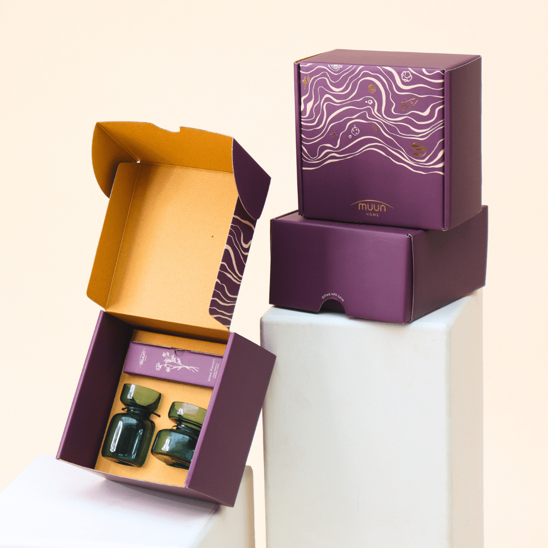 Mini Vase Gift Set with Mini dried flower