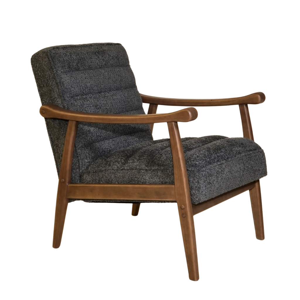 Rhea Bouclé Armchair - Grey