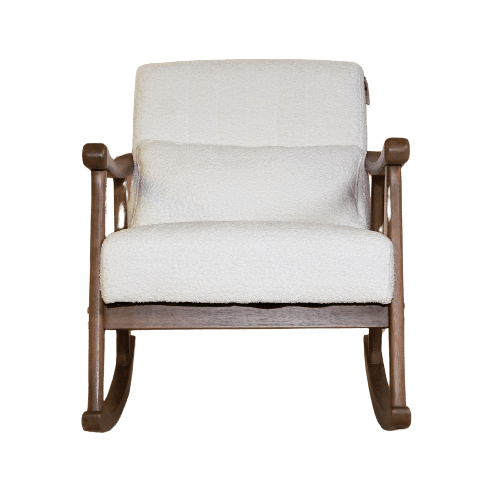 Astra Bouclé Rocking Chair - White