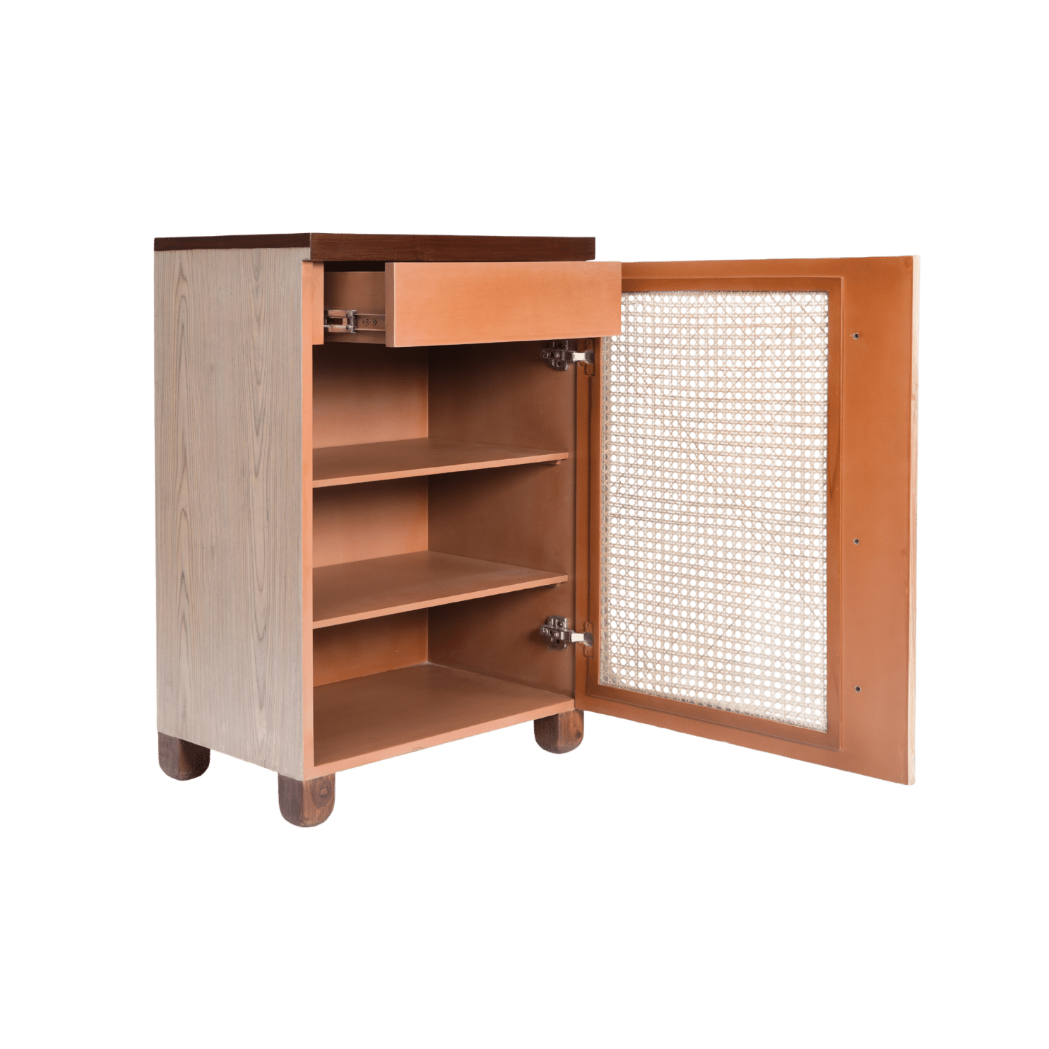Cocoa Cane Single Door Cabinet