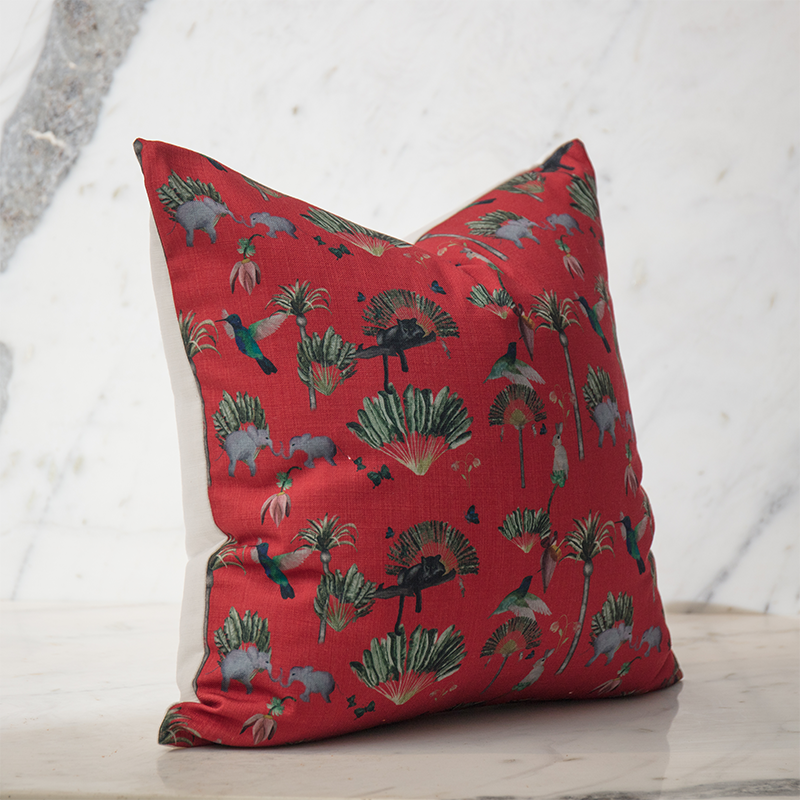 Crimson Palm Forest Print