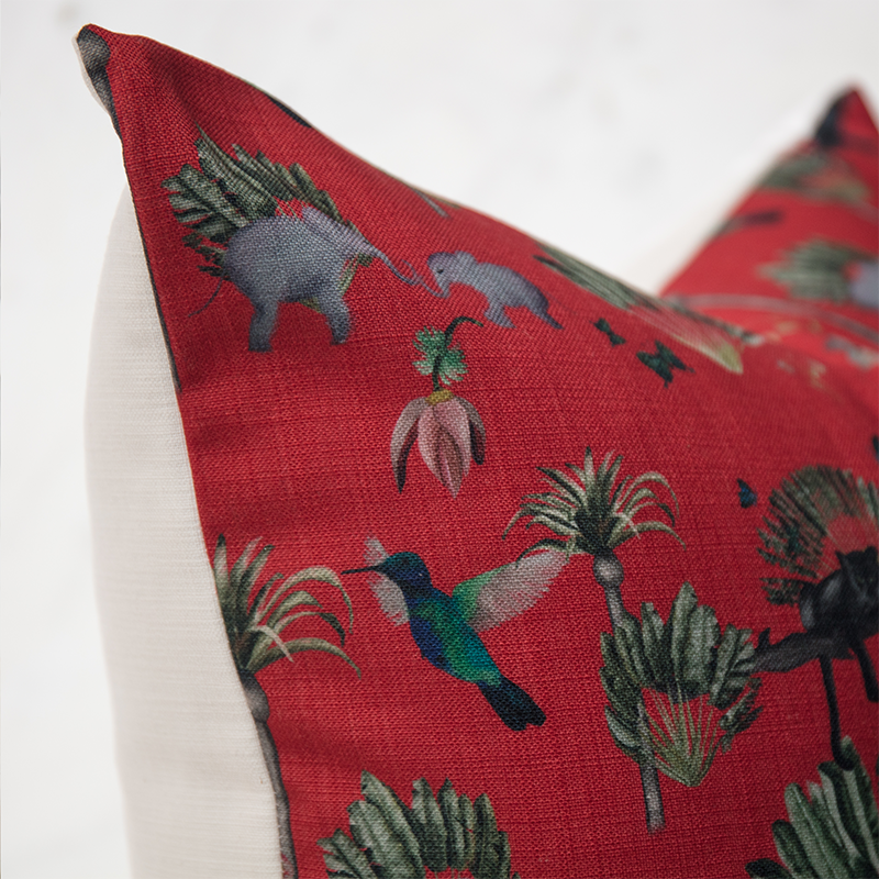 Crimson Palm Forest Print