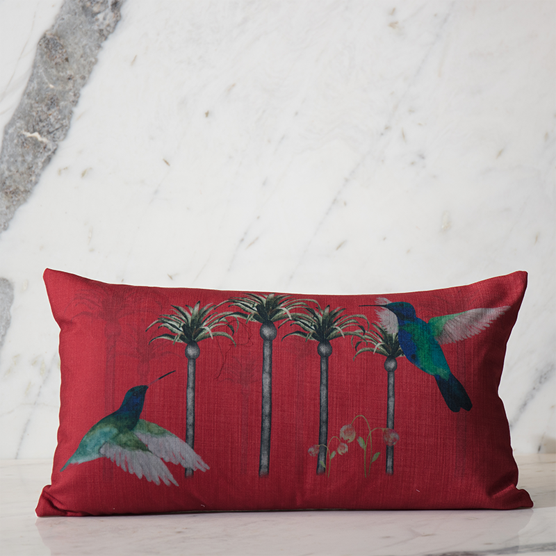 Crimson Palm Hummingbird Print