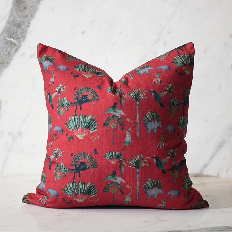 Crimson Palm Forest Print