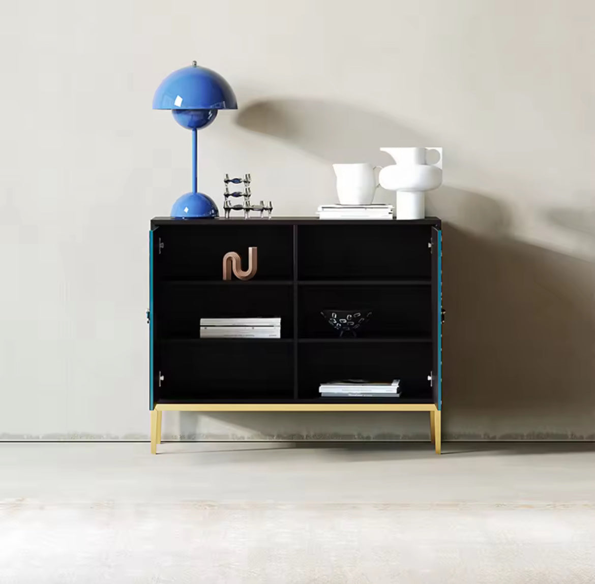 Elegant Golden Patterned SideBoard