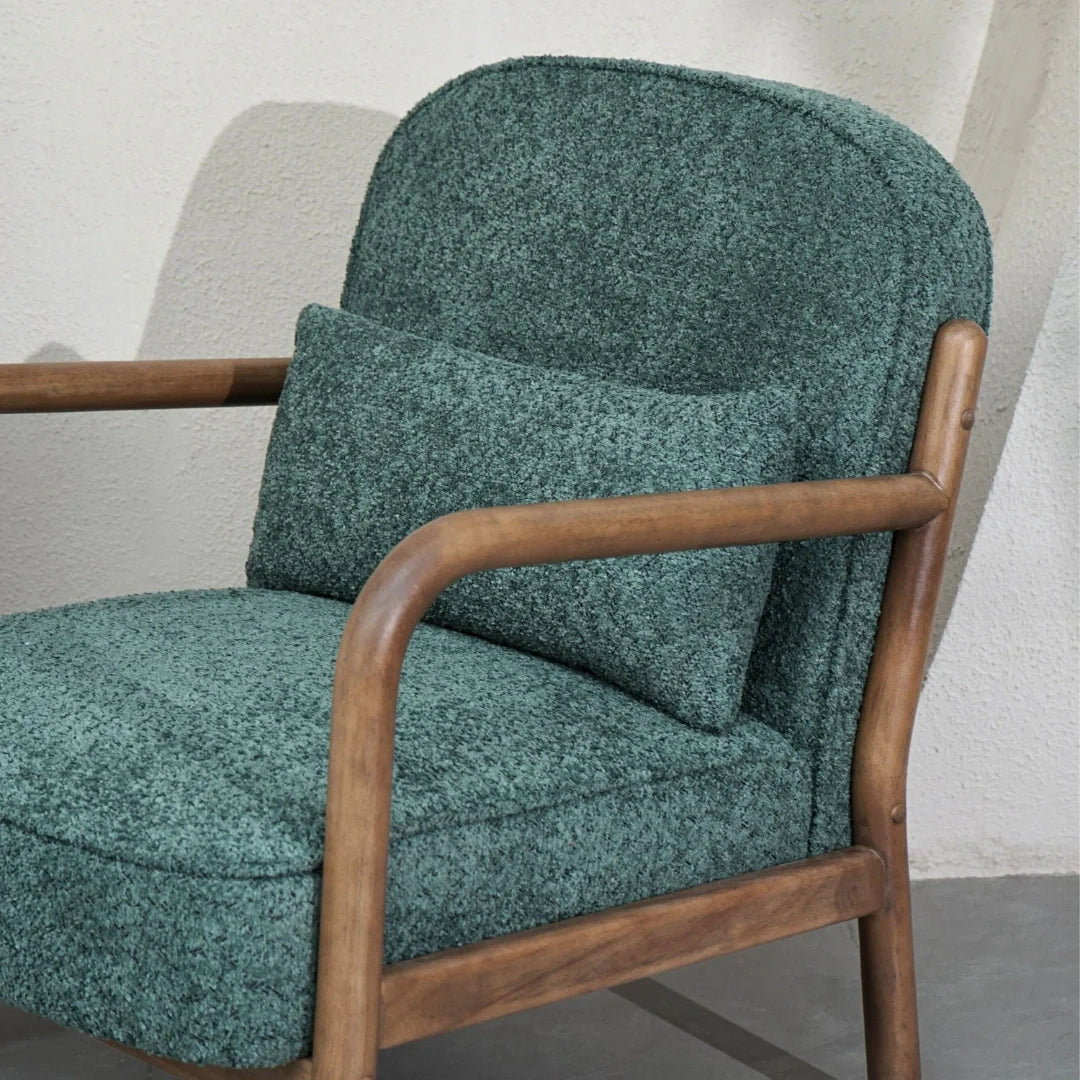 Elara Bouclé Armchair - Green