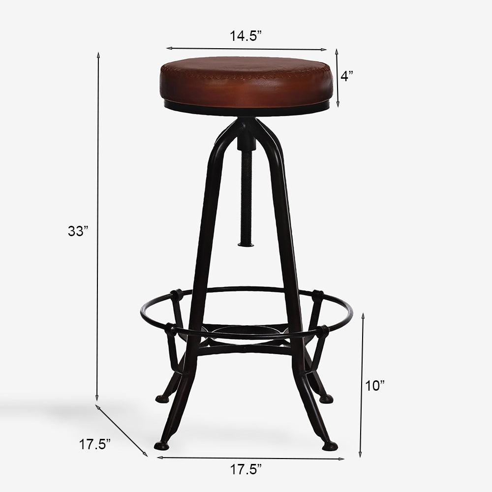 Valoréa Jewel Leather Bar Chair