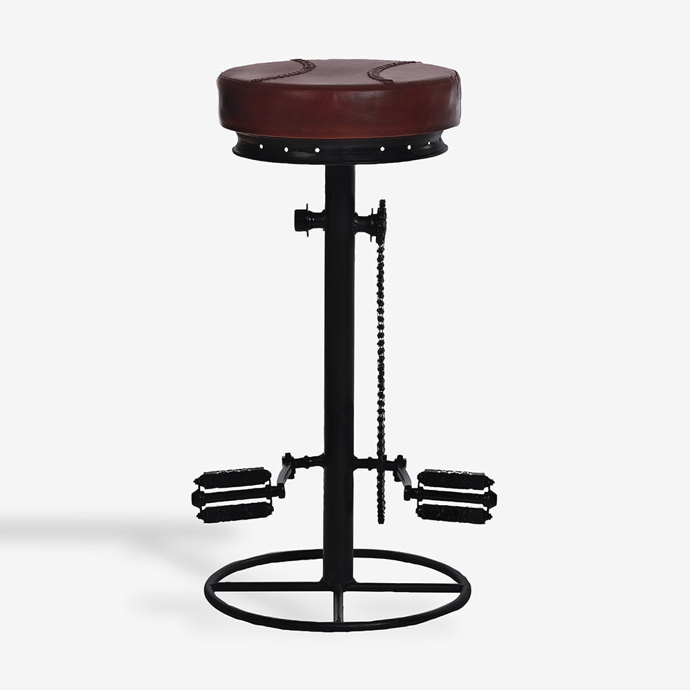 Merelise Bloom Leather Bar Chair