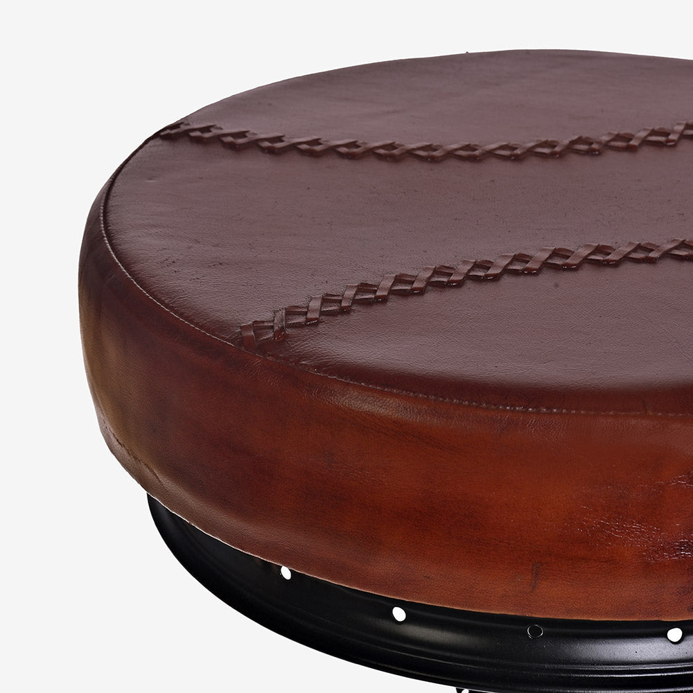 Merelise Bloom Leather Bar Chair