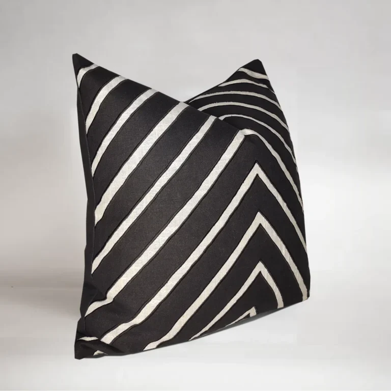 Arrowhead Applique – Black and white cushion