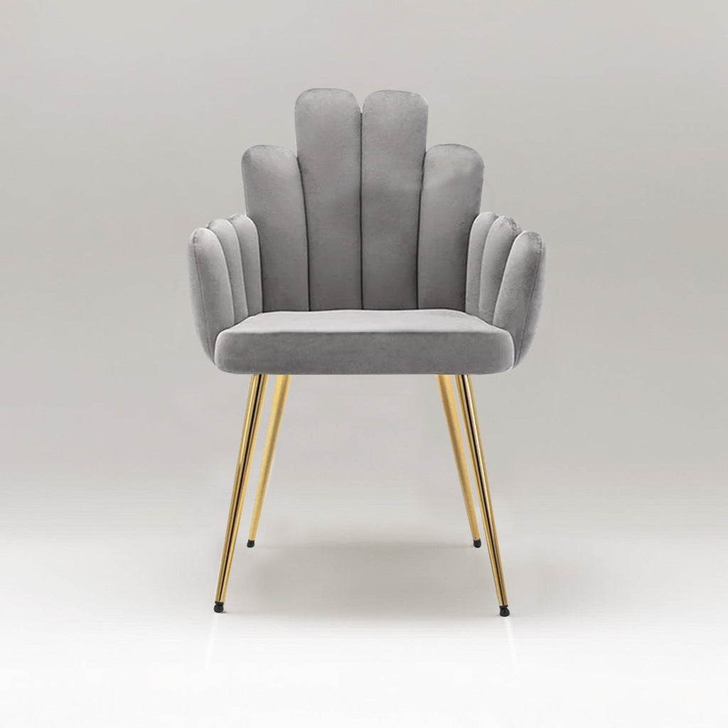 Art Deco Petals Chair Grey