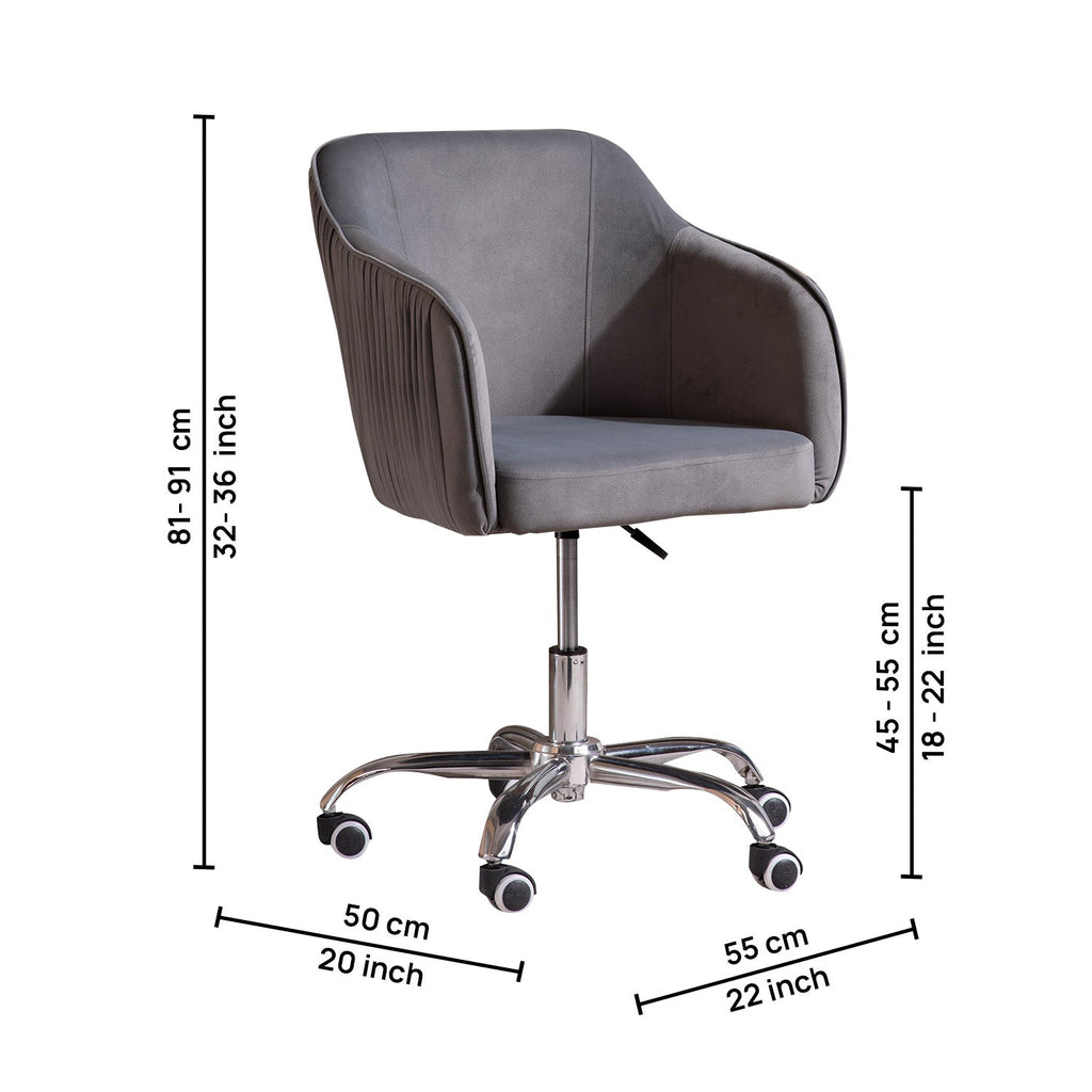 Home Office Chair With Wheels Grey