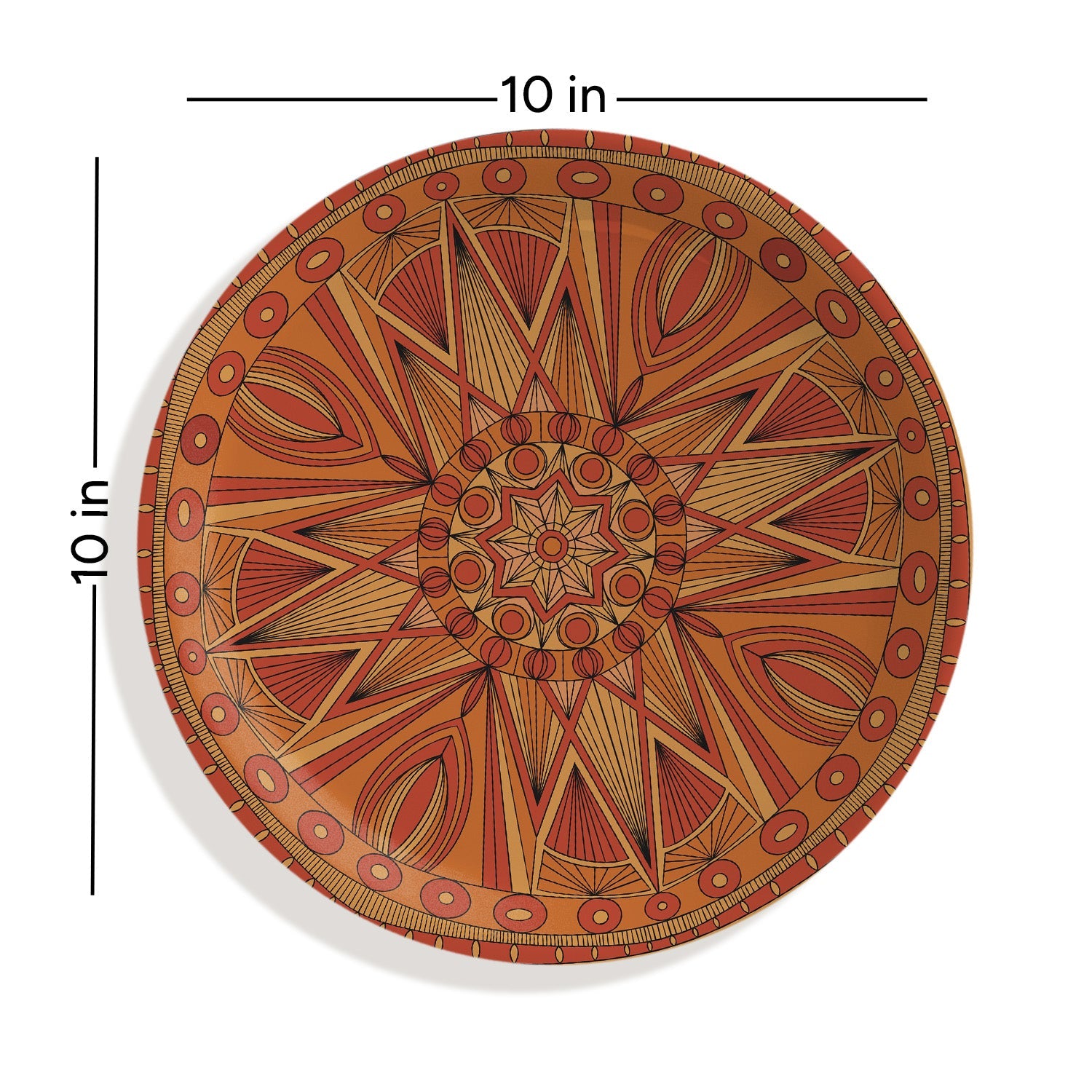 Chocolate Charm Medallion Wall Plates Set of 5