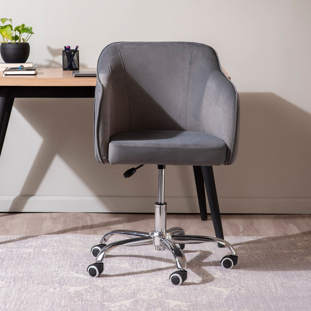 Home Office Chair With Wheels Grey