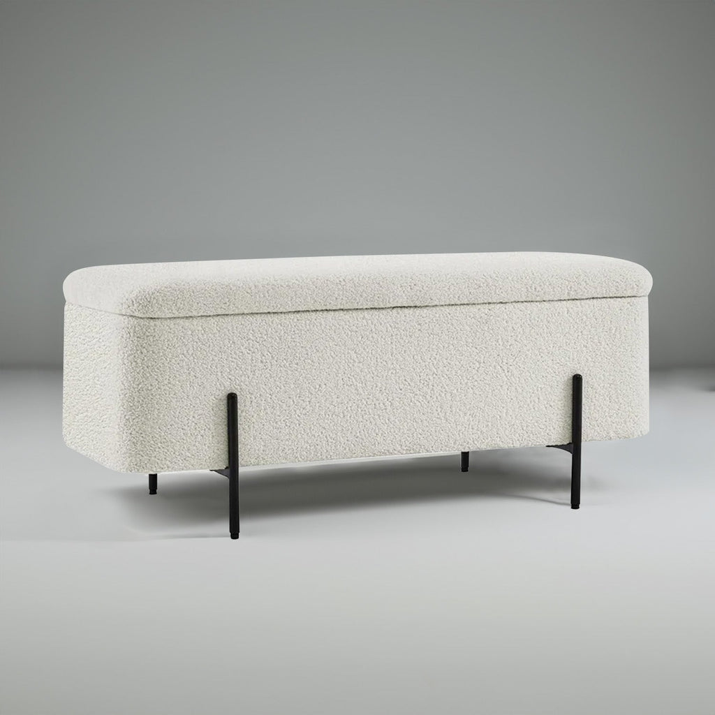 Beige Bliss Storage  Bench | Nestroots