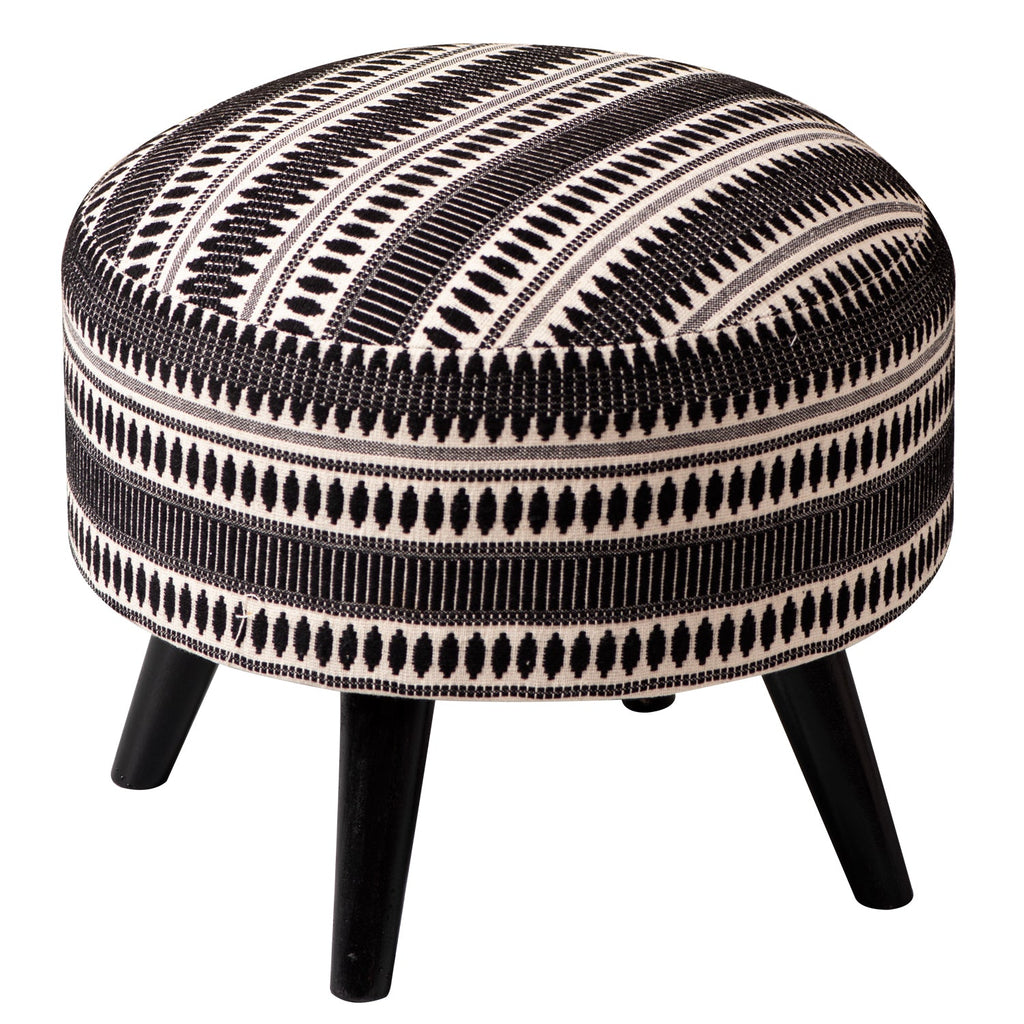 Black & White Bohemian Ottoman