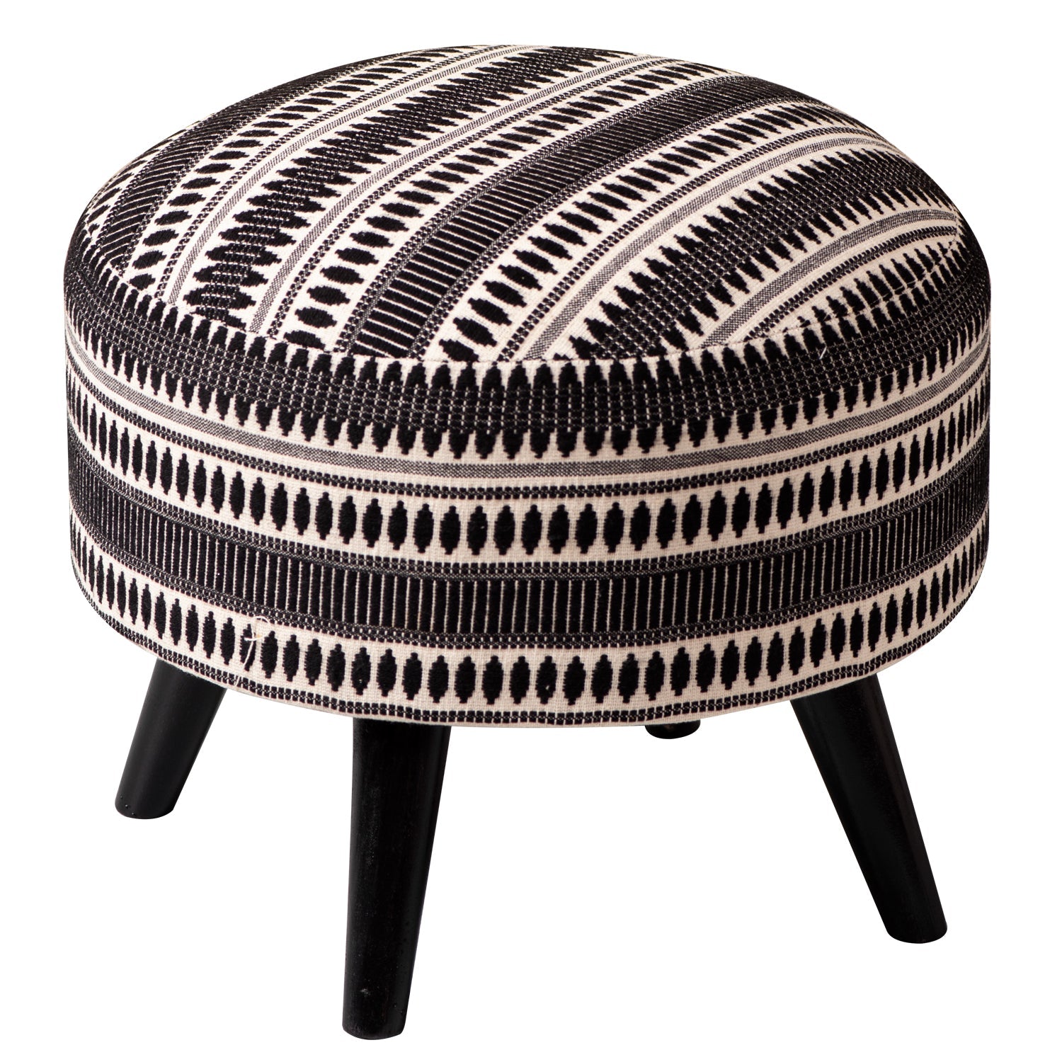 Black & White Bohemian Ottoman
