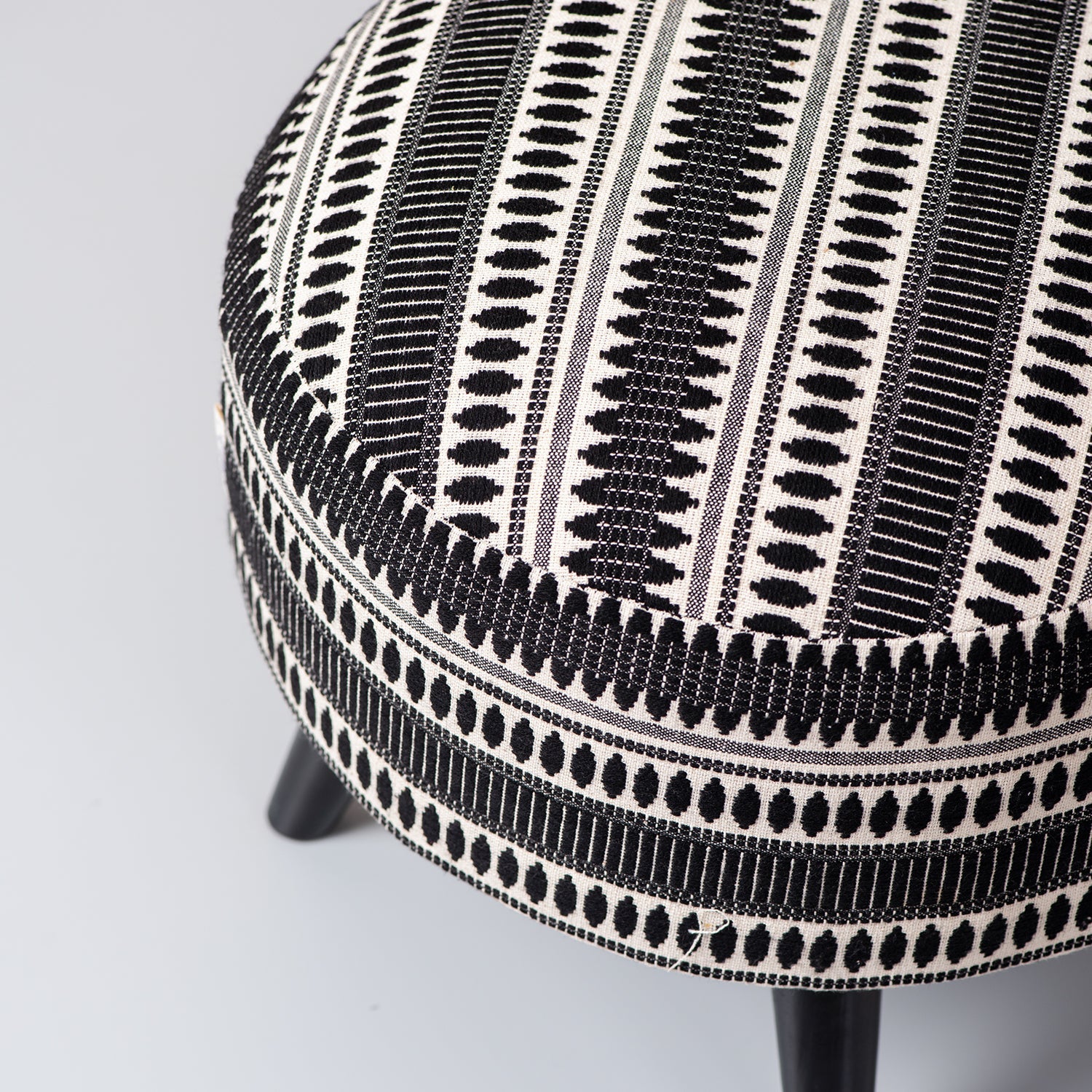 Black & White Bohemian Ottoman