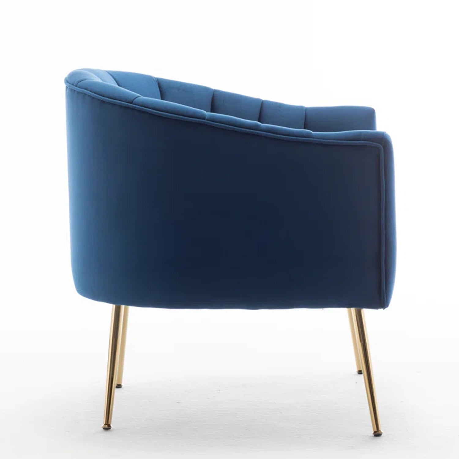 Gilded Lounge Armchair Elegance Velvet Blue