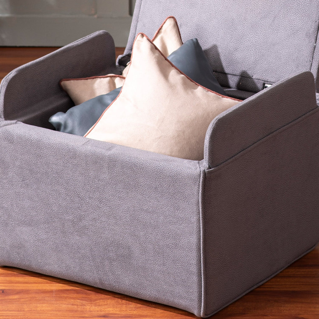 Depot Collection Grey Storage Ottoman Set Of 2