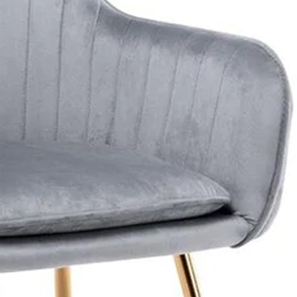 Velvet Sleek Dining Chair Grey