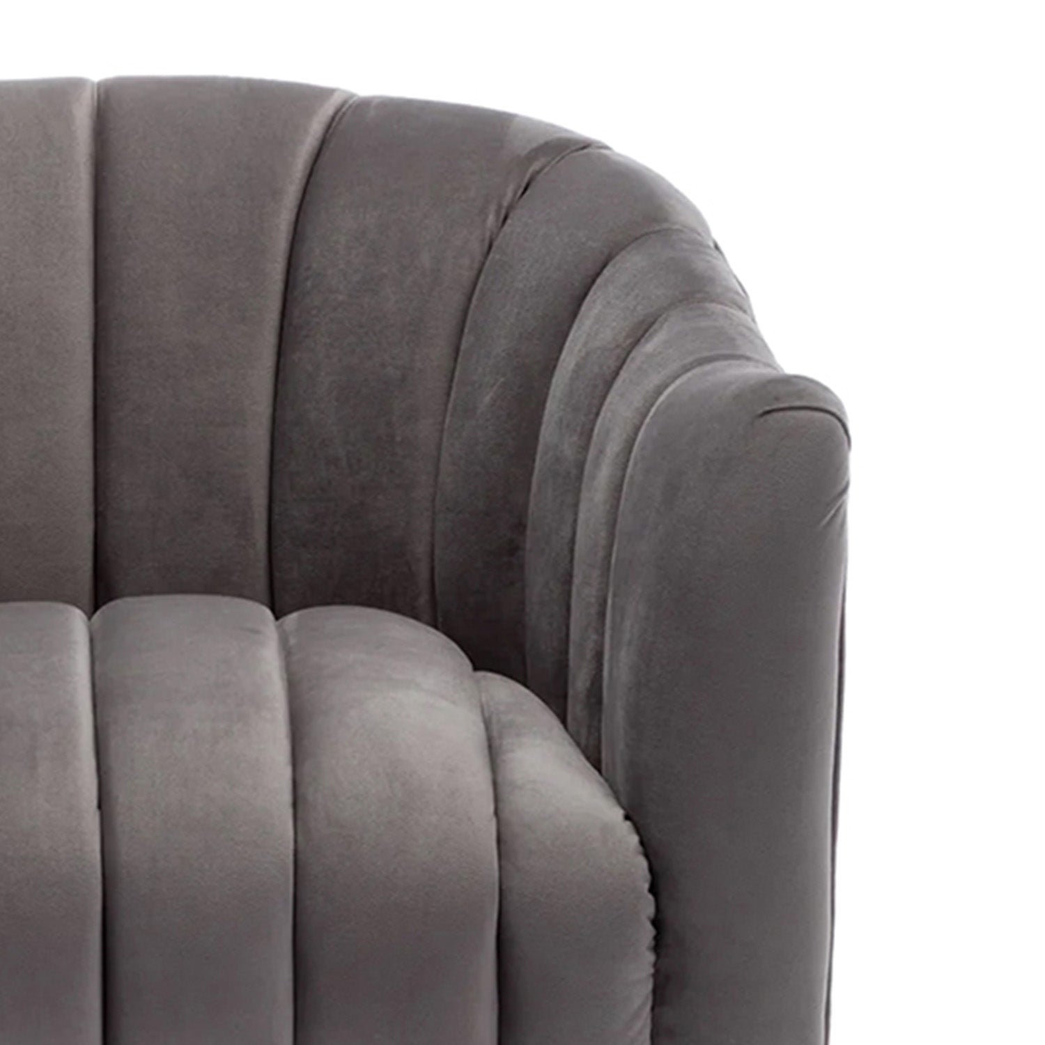 Velvet Stitch Lounge Chair Grey