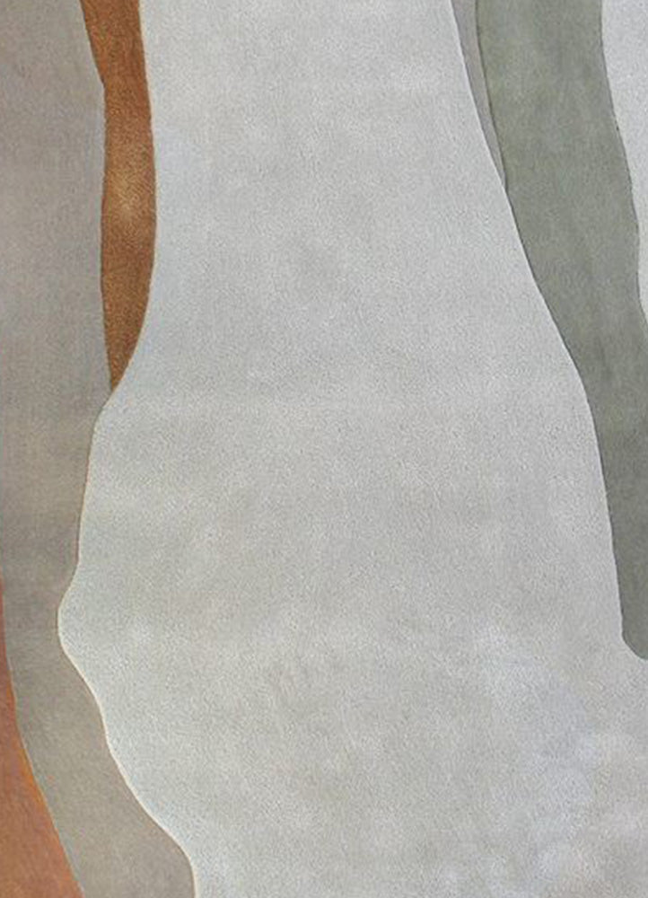 Abstract Stroke Wool Botanical Silk & Wool Carpet