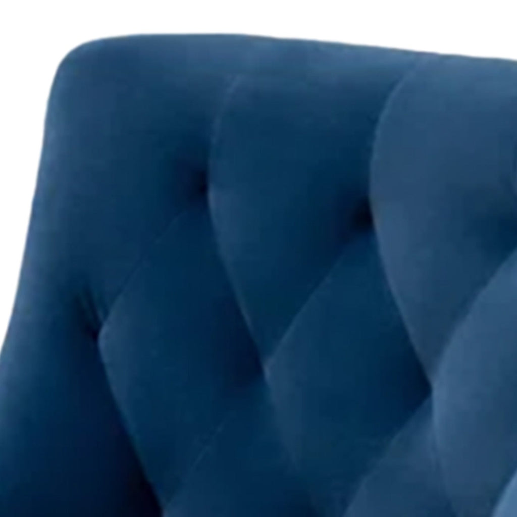 Glamorous Velvet Dining Chair Blue