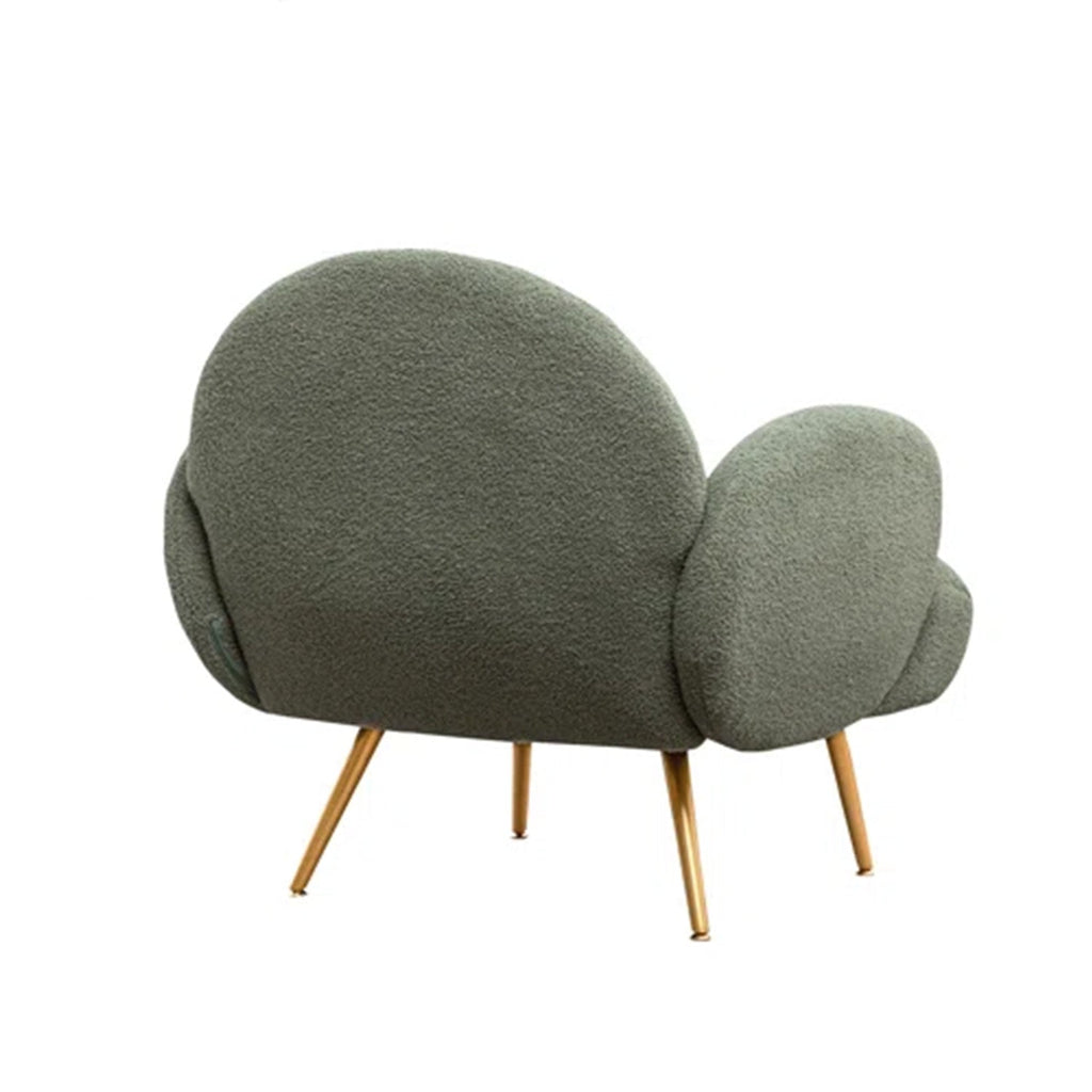 Mellow Loopback Lounge ArmChair in Green Color | Nestroots