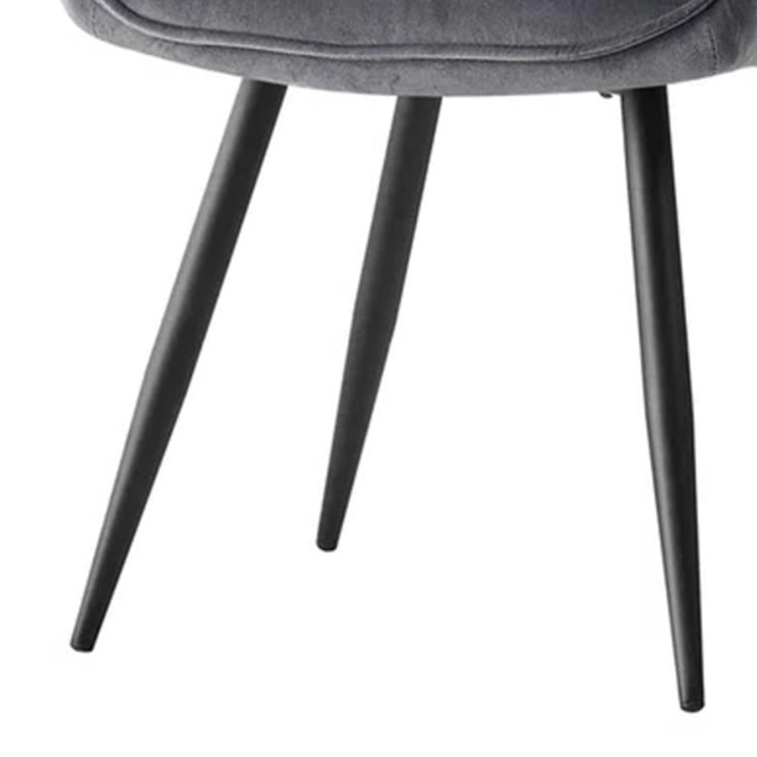 Refined Velvet Dining Designer Chair Grey