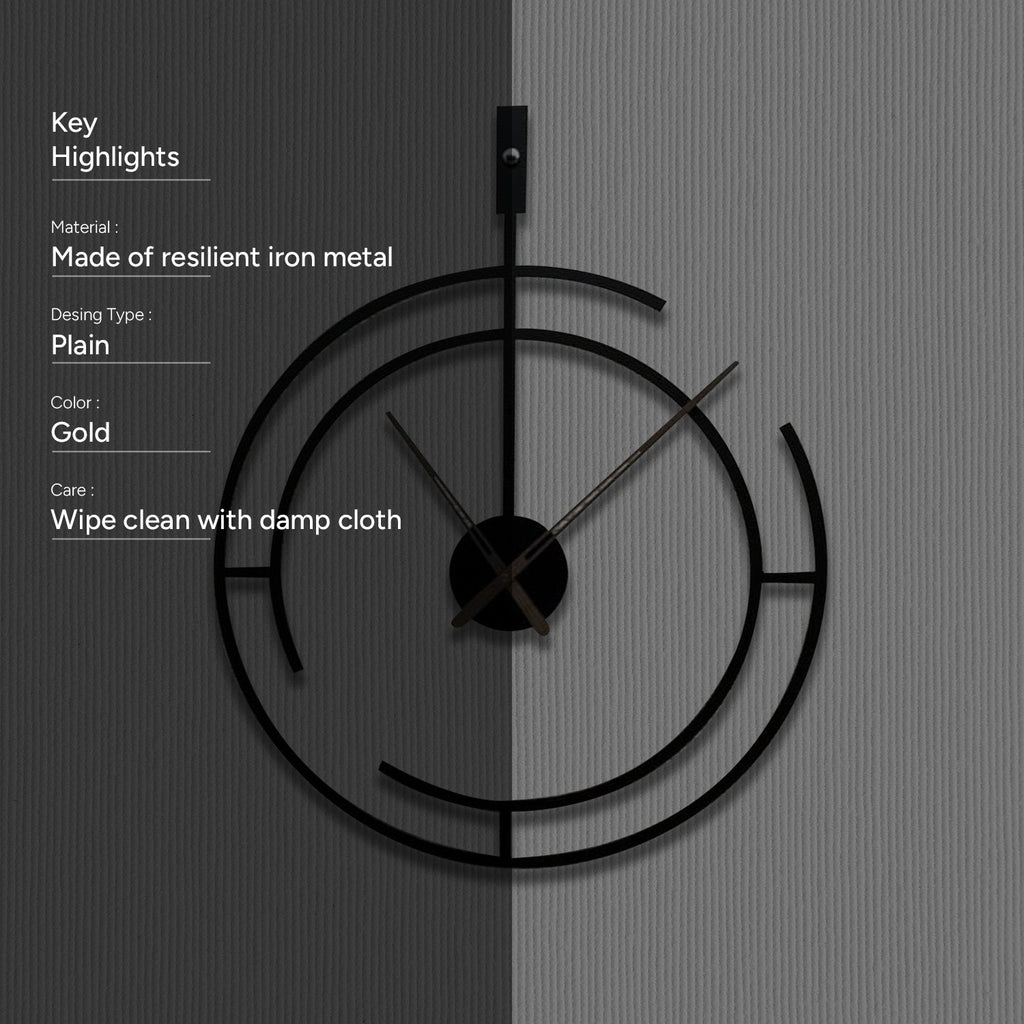 Ravenous Black Dial Wall Clock