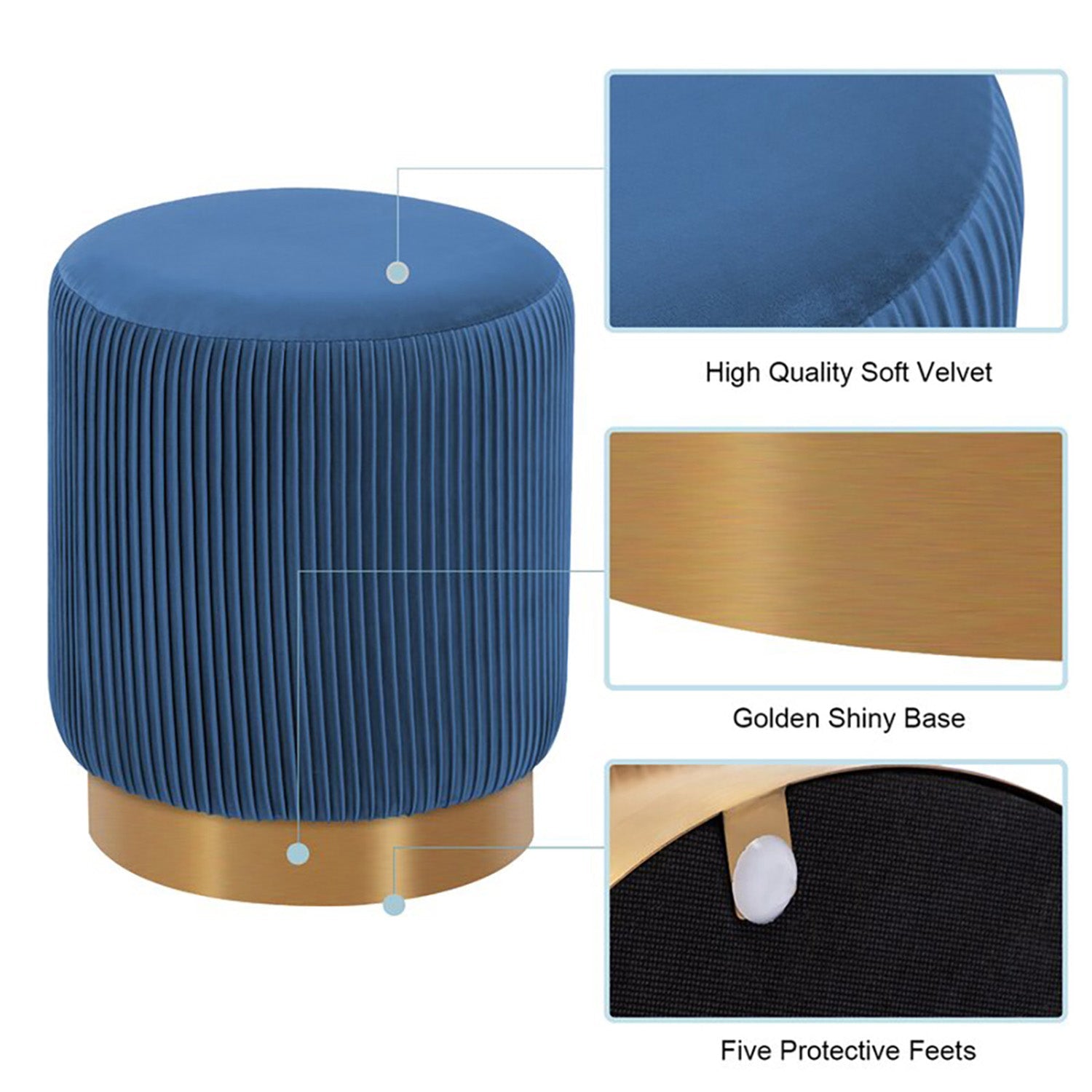 Blissful Blue Pouf