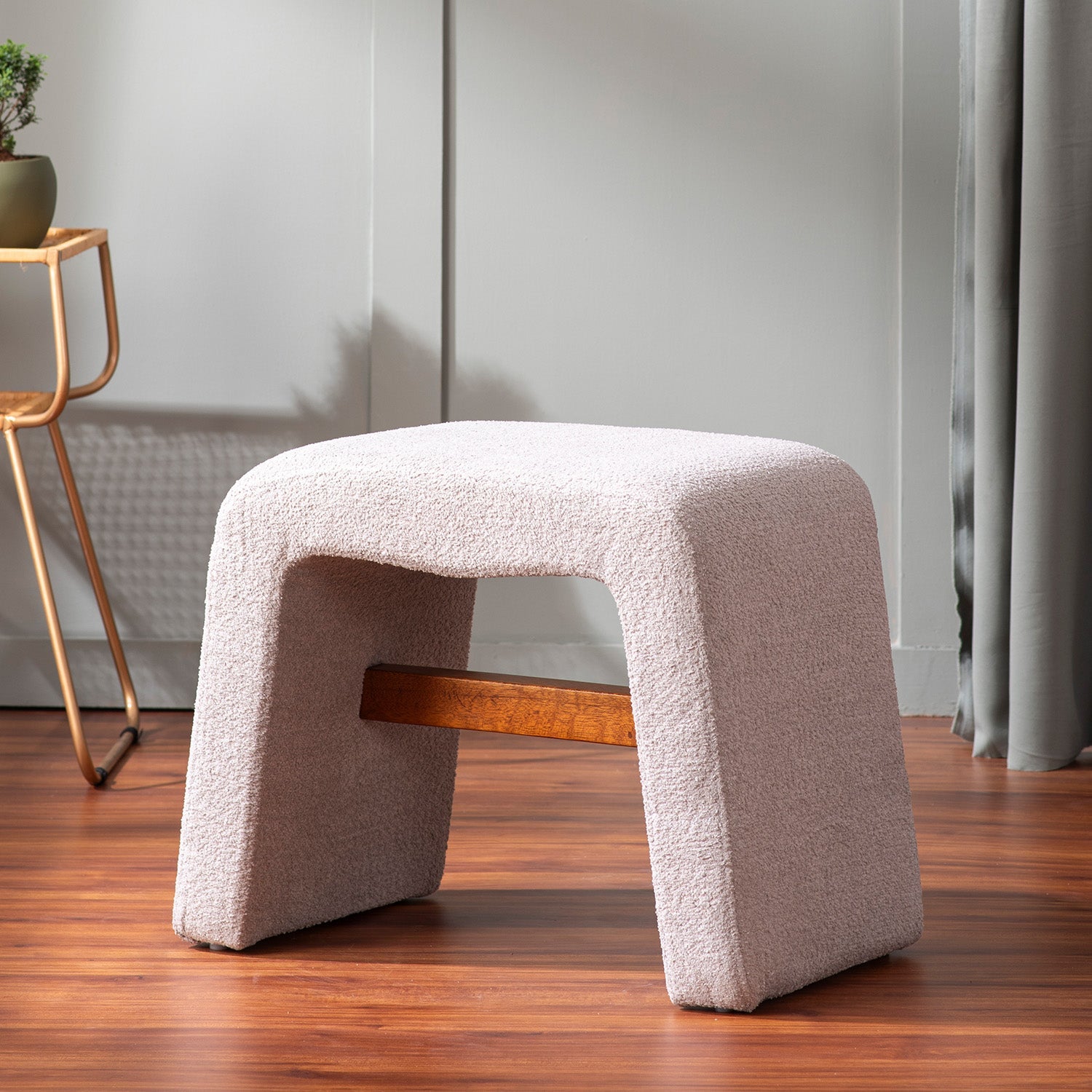 Copenhagen Pink & Beige Pouf Seating Solution Set Of 2