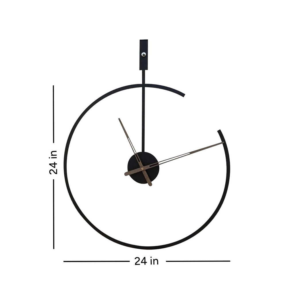 Frosted Iron Timepiece Wall Clock